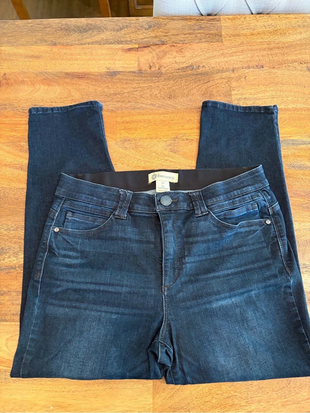 Democracy Women's Skinny Jeans in Dark Blue Wash